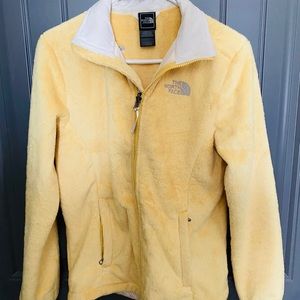 Yellow north face jacket